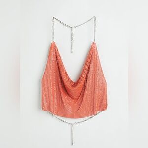 Metal Halterneck chain top from H&M, XS